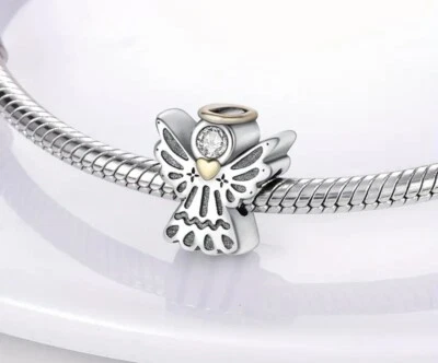 💖 925 Sterling Silber CHARM Anhänger ENGEL SCHUTZENGEL für Pandora Armband 💖 - Bild 1 von 4