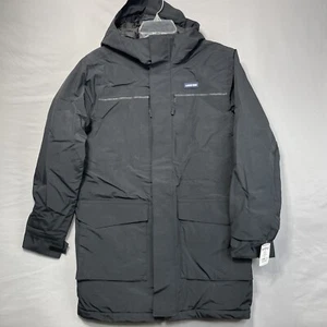 Lands End Squall Parka Black Quilt Lined Hooded Coat Men's Size S Small -NWT - Picture 1 of 11