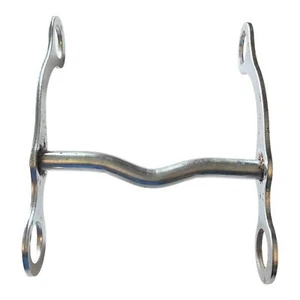 BROCA DE BORDILLO DE PASTOREO DE PUERTO BAJO 5,25" boca 7,25" mejilla caballo aparejo acero enchapado en níquel - Imagen 1 de 6