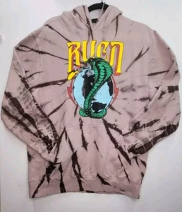 NWOT RVCA Men’s Pullover Hoodie Sweatshirt Tie Dye • LARGE Snake Tour Dates - Picture 1 of 5