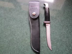 Vintage BUCK 2-line pre 1971 Model 105 PATHFINDER Knife with original Sheath EUC - Picture 1 of 11