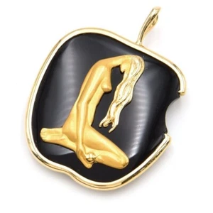 Carrera y Carrera Adam & Eve Onyx Pendant Top K18YG Apple Motif Yellow Gold - Picture 1 of 5