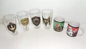 Star Wars Holographic Beer Glass Pint 16 oz Set Of 4 & set of 2 MUGS - Picture 1 of 19