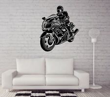 Wall Decal Vinyl Sticker Motorcycle Racer Motorbike Speed Moto Style (n1328)