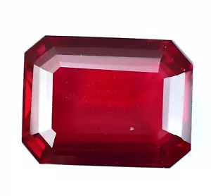 BIG SIZE Natural Blood Red Ruby 102.50 Ct Emerald Certified Loose Gemstone - Picture 1 of 6