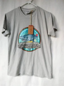 Youth Unisex Kids Boy Girl XL Panama City Beach FL Shark T-Shirt Top New - Picture 1 of 7