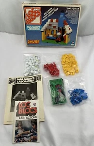 1982 Loc Blocs Papa Smurfs Laboratory Complete in Great Condition FREE SHIPPING - Picture 1 of 5