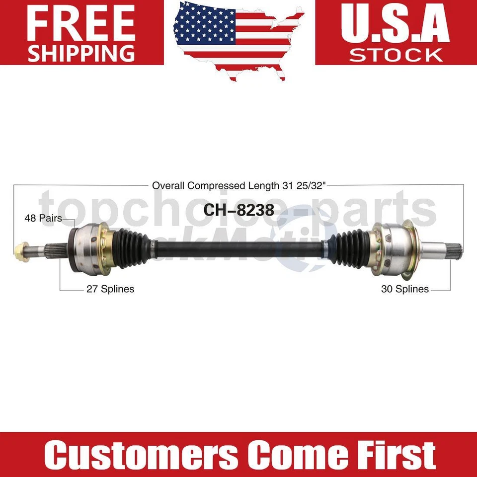 Eje CV trasero izquierdo del lado del conductor original para Dodge Challenger 6,4 L tracción trasera 2011-2014 Foto 1 de 1