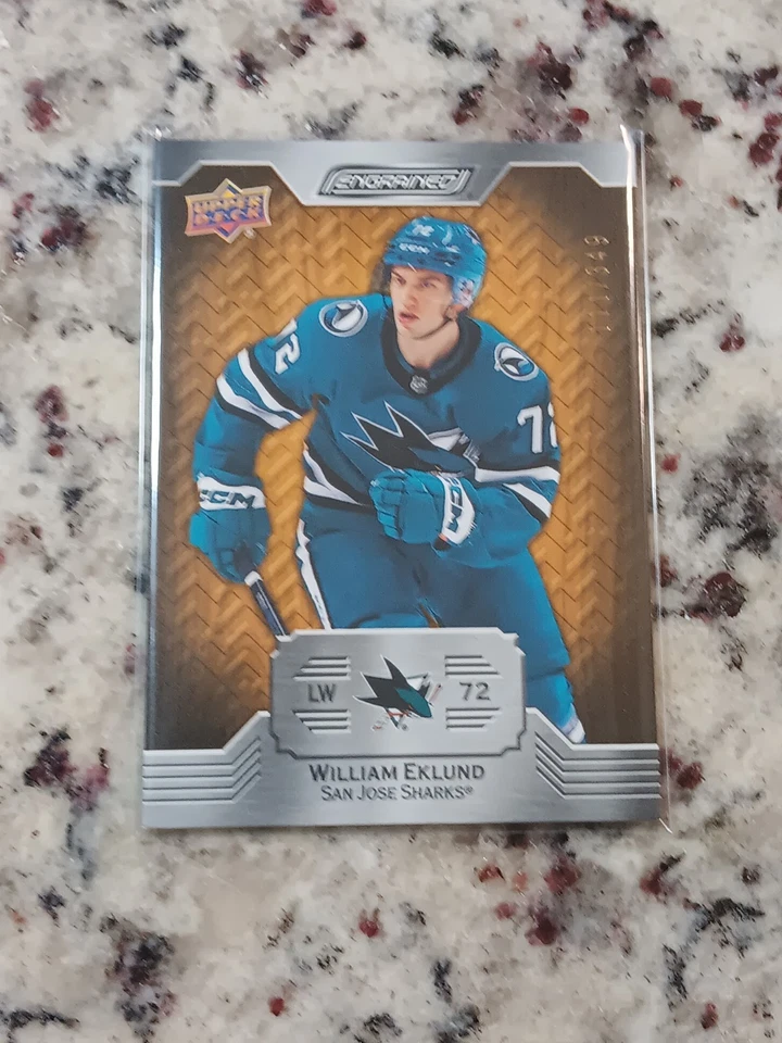 2023-24 Upper Deck Engrained Hockey William Eklund Oak /349 San Jose Sharks - Image 1 of 2