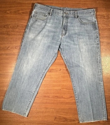 Pantalones de mezclilla Brooks Brothers 346 calce relajado para hombre 40x30 lavado claro 100 % algodón Foto 1 de 4