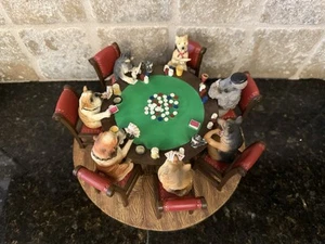 Dogs Playing Poker Figure Figurine Statue Art No Box - Picture 1 of 8