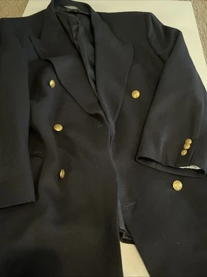 Banana Republic мужской блейзер капитанов пальто 44 L золотой кнопки двубортный - Изображение 1 из 4