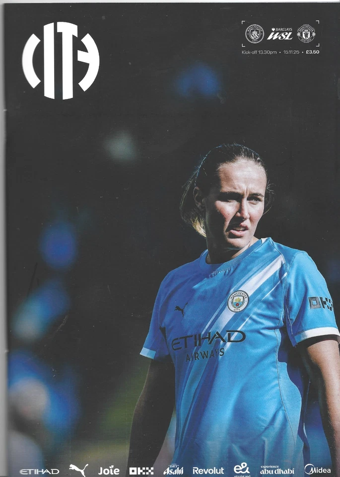 Manchester City Women V Manchester Utd United Women WSL Programme 2025/26 - Image 1 of 1