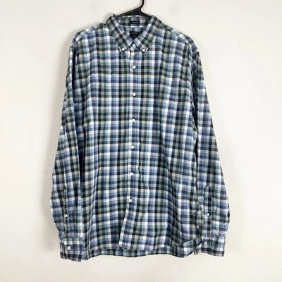 J. Crew Men's Classic Flex Casual Shirt Size XL White Blue Green Multi - Image 1 of 4
