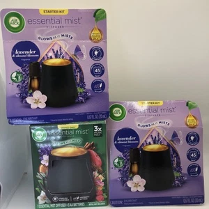 2x Air Wick Essential Mist Kits plus 1 Gerät nur Lavendel Mandelblüten Duft - Bild 1 von 7