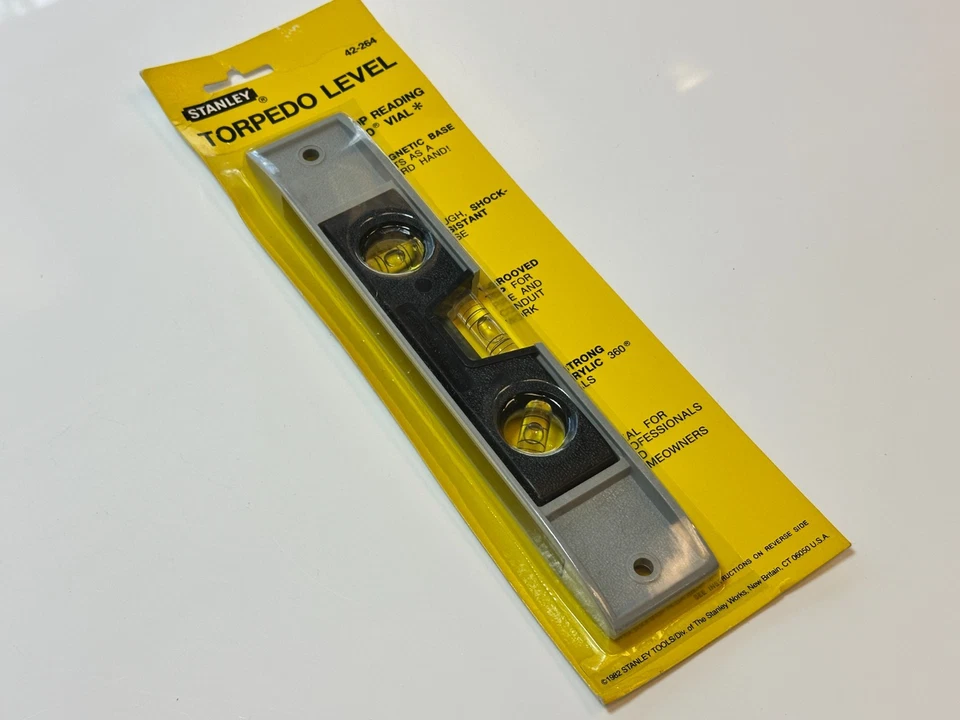 NOS Stanley Tools USA 42-264 Torpedo Level Top Reading 360 Vial w/ Magnetic Base - Image 1 of 4