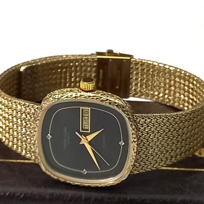 Elegant 1980's Favre Leuba Quartz Gents Luxury Watch + Integrated Bracelet Dress - Image 1 of 4