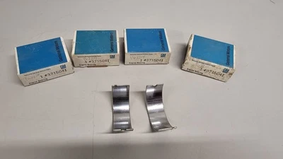 4X GENUINE GM Connecting Rod Bearings 3715041 1957-69 Chevrolet V8 283, 327 - Image 1 of 4