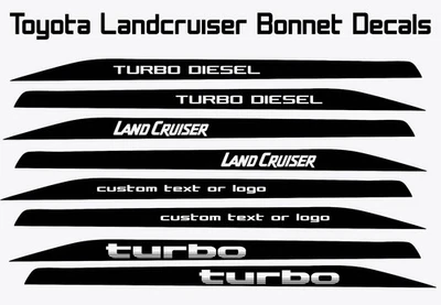 Calcomanías a rayas del capó Toyota Landcruiser serie 70 76 78 79 Ute o Troopy  Foto 1 de 4
