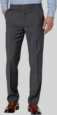 Lauren Ralph Lauren Pants Size 44 x 30 Gray Sharkskin Wool Blend Classic Fit New - Image 1 of 4