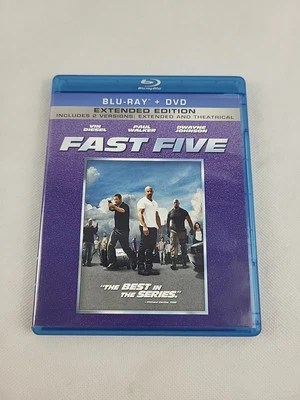 Fast Five (Blu-ray, 2011) + DVD  Extended Edition Tested and Working  - Image 1 of 4