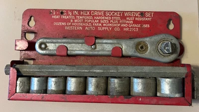 Vintage Western Auto Supply 11 Pc Hex Drive Wrench Set HR2913 w/bonus 2nd Set! - Image 1 of 4
