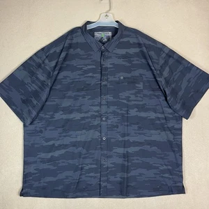 Warrior Shirt Mens 4XL Multi Black Camo Short Sleeve Wrinkle Free Stretch - Picture 1 of 9