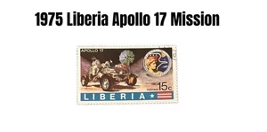 Sello postal Liberia Apollo 17 Mission 1975 usado SJXX-675 - Imagen 1 de 3
