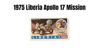 Sello postal Liberia Apollo 17 Mission 1975 usado SJXX-675 Foto 1 de 3