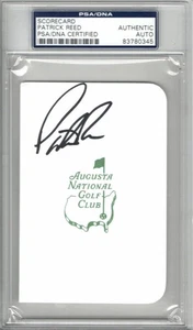 PATRICK REED SIGNED AUTOGRAPH PSA/DNA SLABBED AUGUSTA 2018 MASTERS SCORECARD  - Picture 1 of 1
