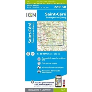 IGN 2236 SB Saint Céré Sousceyrac en Quercy Map 2018 [New] - Picture 1 of 3