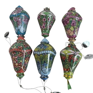 Bradford Editions 2002 Tiffany Era Heirloom Porcelain Ornaments Set of 6 - Picture 1 of 11