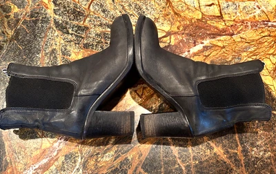 Dirk Bikkembergs ботинки женщин re черный кожаный каблук загрузки Sz EU 38 | США 8 - Изображение 1 из 4