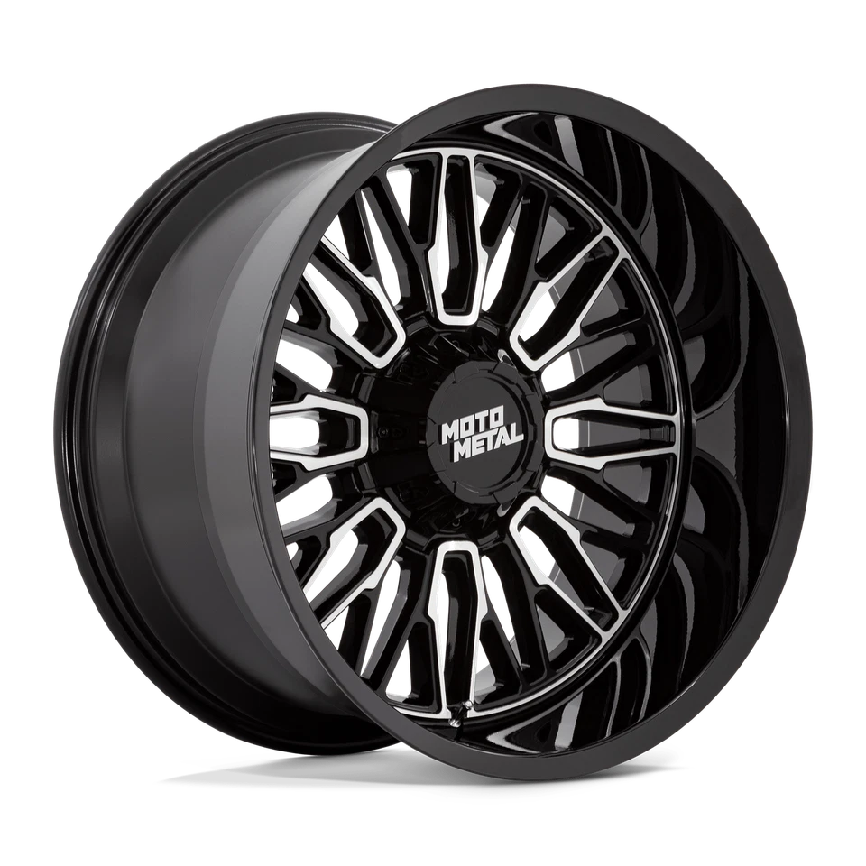 22x12 Moto Metal MO809 Stinger Gloss Black Machined Wheel Blank (-44mm) - Image 1 of 4