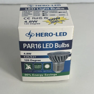Hero LED PAR16  Bulb GU5.3 4.8W 120 degrees - Image 1 of 4