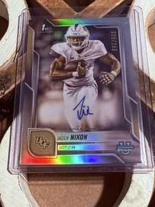 2025 Bowman University U Chrome #BCA-JN Jaden Nixon 1st Auto Refractor /299 - Picture 1 of 3