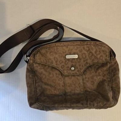 Baggallini через плечо наплечная сумка коричневый леопард печать легкий нейлон сумка - Изображение 1 из 4