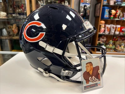 Tarjeta Mike Ditka de fútbol americano Philadelphia 1965 - casco réplica Riddell Chicago Bears Foto 1 de 4