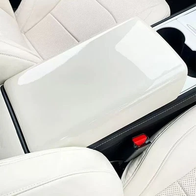 For Tesla Model 3 Y 2017-2023 Center Console Armrest Box Protective Cover White Foto 1 de 4