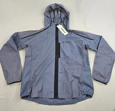 Adidas Terrex Chaqueta Sudadera con Capucha Mujer M Medio Azul HT9407 Cremallera Trail Running AGR WW Foto 1 de 4