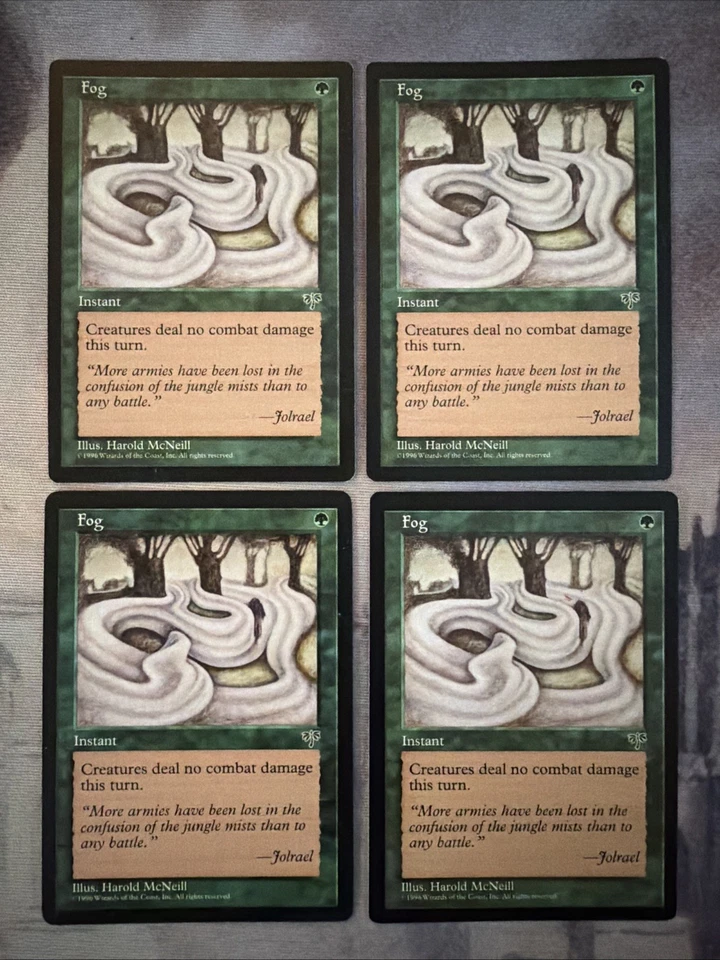 4x Fog- Mirage- NM/LP- Mtg Magic The Gathering Cards- Free Shipping - Image 1 of 1