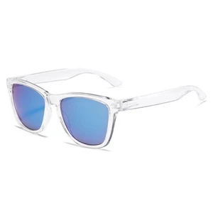 Unisex Clear Frame Sunglasses UV400 Retro Round Classic for Daily Use Gift UK - Picture 1 of 6