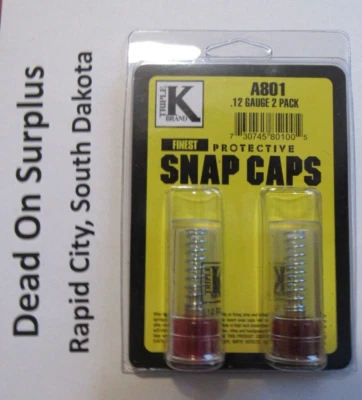 Tapas a presión calibre 12GA 12 GA 2PK TRIPLE K IMPRIMACIÓN CON RESORTE LATÓN PLÁSTICO Foto 1 de 4