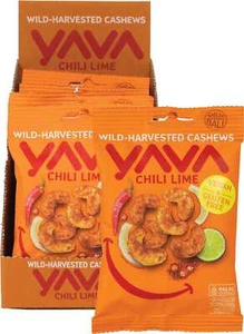 YAVA Wild-Harvested Cashews Chili Lime 35g (Pack of 10) - Foto 1 di 4