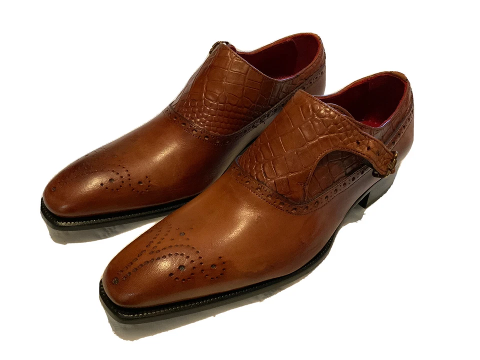 Nuevos zapatos italianos de cuero real para hombre Foto 1 de 4