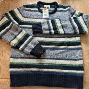 JACK SPADE Mens Sanford Crewneck Wool Striped Sweater Sz M NWT $198 Preppy Warm - Picture 1 of 6