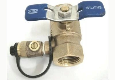 Zurn Wilkins Ball Valve w Test Cock 850T 3/4" 400 PSI Non-Potable OEM Geninune