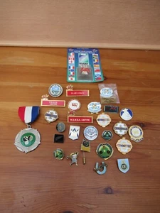 Bundle of enamel badges - mainly sporting theme - most vintage - Picture 1 of 9