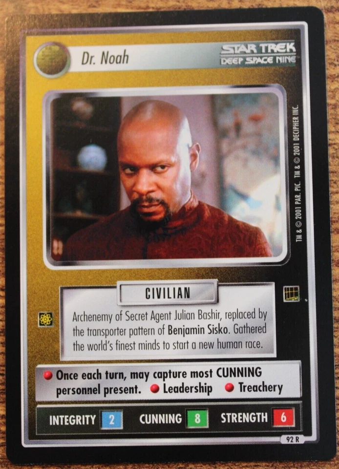 Star Trek CCG - Holodeck Adventures - Dr. Noah - 92R+ - Bild 1 von 1