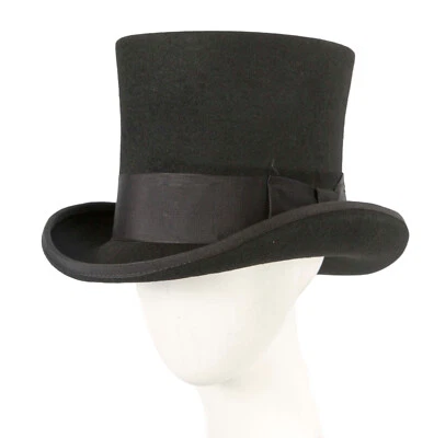 Black SCALA Wool Felt Top Hat RRP $249 --  100% Aussie Seller — 第 1/4 张图片